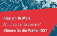 Am 15.3. in Berlin, Bremen, Hamburg, Frankfurt: Protest gegen Aufmarsch der Waffen-SS-Veteranen in Riga